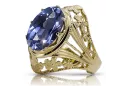 Anneau Alexandrite Or jaune 8 carats Vintage vrc031x-ax Art Deco Style soviétique russe URSS